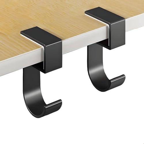 JAKO Headphone Stand, Headset Stand for Desk Aluminum Alloy Headphone Holder Hanger with Fit for Computer Accessories, Study Desk Hook for Xbox/PS4 Gaming Headset, Office, Computer Desk (2 Pcs Black) - color: 2 Pcs Black