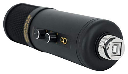 Rockville Solo-Cast Pro 24-bit 192kHz USB Condenser Microphone, Zero-Latency Monitoring, Gain Control, Mute Button, for Podcasting and Streaming