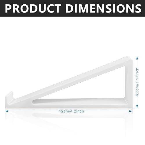 Musiin Audio Interface Stand compatible with SSL2+ MK2,ID14 MK2,ID4 MK2,Apollo X 4,and more.Minimal design with solid triangle frame saves space and keeps your setup stable and professional (White) - color: White