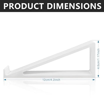 Musiin Audio Interface Stand compatible with SSL2+ MK2,ID14 MK2,ID4 MK2,Apollo X 4,and more.Minimal design with solid triangle frame saves space and keeps your setup stable and professional (White) - color: White