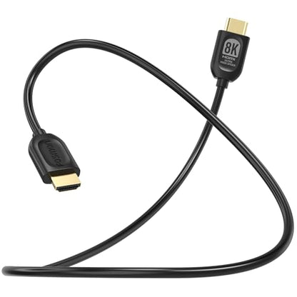 Fosmon 8K HDMI Cable 3FT HDMI 2.1 Cord 48Gbps 8K@60Hz 4K@120Hz Compatible with TV UHD HDTV Streaming Soundbar Laptop PC Monitor Projector Blu-ray PS5 Xbox Nintendo Switch Gaming, Support eARC HDR HDCP - size: 3FT, style: 8K