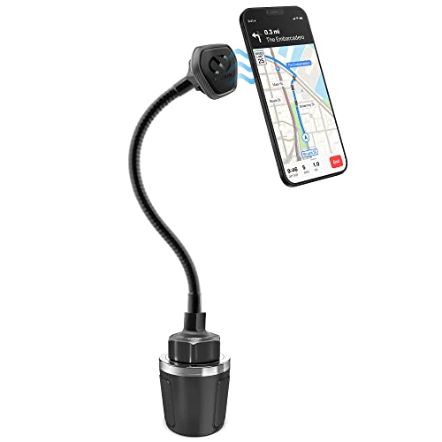 Naztech MagBuddy Elite XL Car Phone Holder - Magnetic Mount for Cup Holder with 11 Inch Gooseneck & 360 Degree Swivel, Universal Compatibility for iPhone, Android & GPS Units