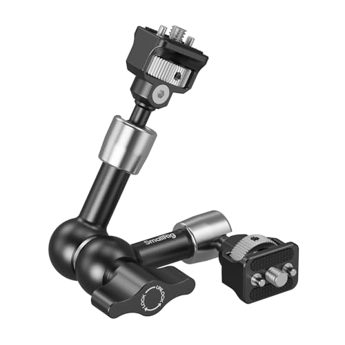 SMALLRIG 7'' Magic Arm with 1/4"-20 Screws & Spring-Loaded Pins, 1.5kg Load Capacity, 360° Dual Ball Head, Non-Slip Design for Cameras/Lights/Monitors/Mics/Phones – 5308 - style: 1-Pack (Spring-Loaded Pins)