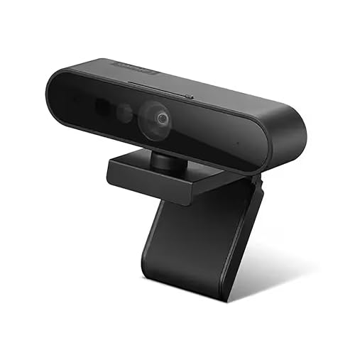 Lenovo Performance FHD 1080p Webcam USB-C,Log-on with Windows Hello, Dual Microphones, 95 Degree Lens and 4X Digital Zoom, Sliding Privacy Shutter, Black