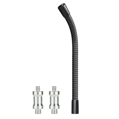 Heavy-Duty 19" Flexible Gooseneck Arm Extension Tube Bar Rod Kit Flex Mount with 1/4" & 3/8" Threads for Mobile Phones Cameras Mic Lighting and More Fits Most Stands Tripods Rigs Grips and Clamps - size: 19 Inch
