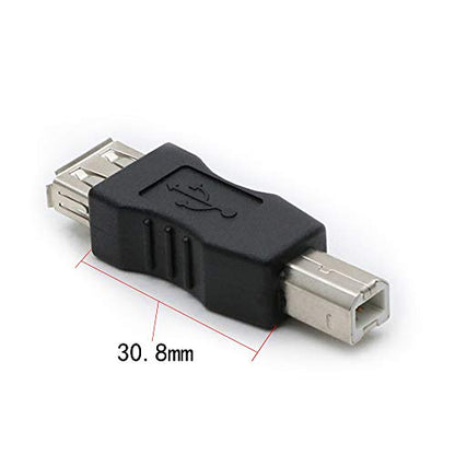 3 Pack USB 2.0 AF/BM Adapter Type A Female to USB B Print Male Adapter Connector Converter Plug