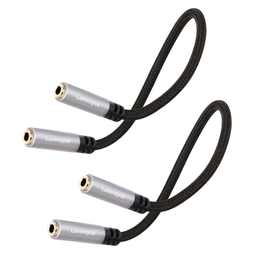 1/8 Inch 3.5mm TRS Auxiliary Audio Adapter Cable 0.6Feet 2-Pack,1/8" 3.5mm 3-Pole TRS Stereo Jack Female to Female Gold-Plated Coupler Connector Aux Extension Cord, OFC Core, for Headphones,Car Stereo - color: 3-Pole TRS, size: 2 Pack
