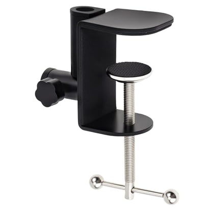 C-Clamp Base Stand Mounting Accessory, Metal Table Mount Desk Clamp for Desktop Lamp Monitor Microphone Mic Arm Stand (12mm/0.47" Dia Hole)