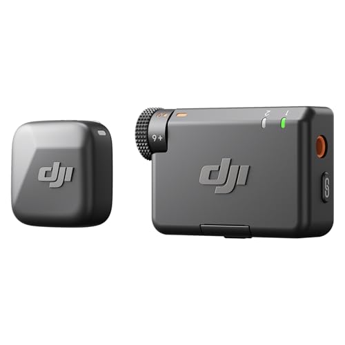 DJI Mic Mini (1 TX + 1 RX), Wireless Lavalier Microphone for iPhone/Camera/Android, Ultralight, Detail-Rich Audio, Noise Cancelling, Automatic Limiting, Vlog, Streaming, 400m Transmission | Ultralight Tx ≈10 G, 11.5 H Tx and 10.5 H Rx, Two-Level Noise Can