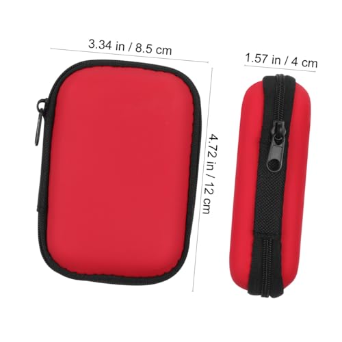 Lurrose Travel Digital Carrying Pouch Small Portable Storage Bag for Data Cable Charger Usb Cord Organizer with Shockproof Water Resistant Zipper Case 4.72X3.34X1.57In