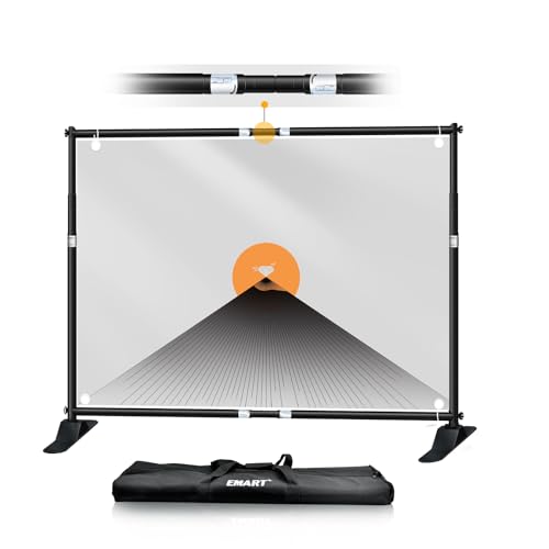 EMART 10x8 ft Heavy Duty Banner Stand Kit, Adjustable Frame for Step and Repeat Backdrops, Ideal for Photography, Trade Shows, and Photo Booths - color: Black, size: 8x10 ft