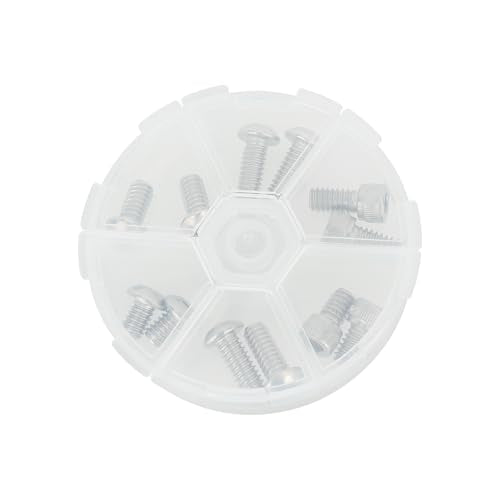 CAMVATE 12 Pieces 1/4"-20 Camera Mounting Screw with Storage Cases | Hex Socket Head & Button Head Cap