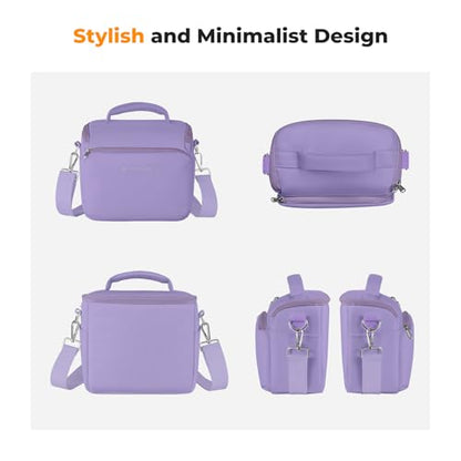 K&F CONCEPT Camera Sling Bag Small Crossbody Camera Case DSLR/SLR/Cute Compact Shoulder Photography Bags for Photographers-Purple - color: 08-purple