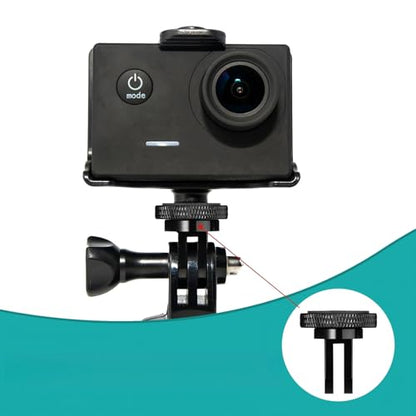 Frienda 4 Pieces Aluminum Camera Tripod Mount Adapter 1/4-20 Conversion Adapter for Tripod Compatible with GoPro Action Cameras and Other Standard 1/4 Accessories(Black) - color: Black