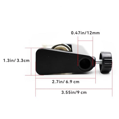 Universal C-Clamp Lamp Holder Desk Mount Clamp Base for Swing Arm Lights, DIY Lighting, Monitors, Workbenches - color: Black