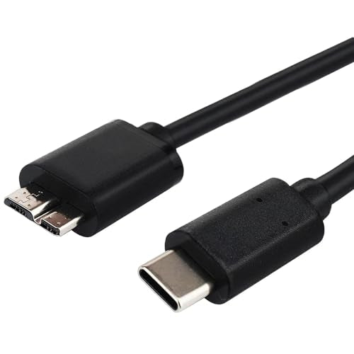 USB C to Micro USB 3.0 Fast Charging Cable 10Gbps High-Speed Sync Data Transfer Cable Cord Compatible with Samsung Galaxy S5 Note 3 Seagate WD Toshiba External Hard Drive Camera, 4FT - size: USB C to Micro USB 3.0-4FT
