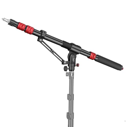 FreeSea Tripod Extension Arm & Boom Arm, 27.6–80.7 Inch Adjustable Stand | 27.6-80.7" Aluminum Alloy Heavy Duty w/ 4.4lbs Load, 90° Tilt & Extendable Tail for C Stand Photography