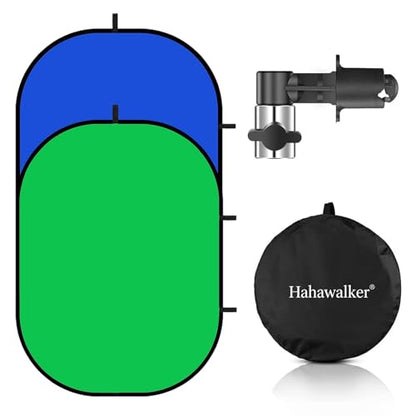 Green Screen Chromakey Backdrop with Clip,Portable 3X5ft Blue&Green Screen 2 in 1 Pop Up Collapsible Backdrop for Photo and Video Shooting,Gaming - color: Green&Blue