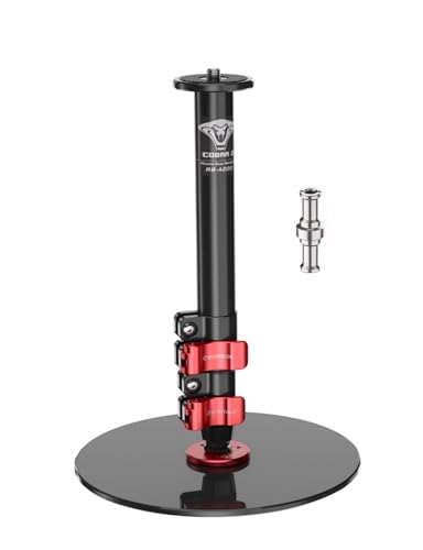 IFOOTAGE Round Base Monopod RB-A200, 22'' Aluminum Monopod Tripod Stand for Desk, Tabletop Tripod Compatible with DSLR Camera, Light, Webcam for Live Streaming, Vlogging, Payload 10KG/22LBS - size: A200 - 22''