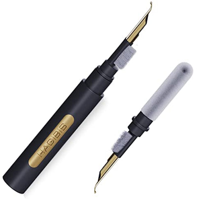 Hagibis Cleaning Pen for Airpods Pro 1 2 Multi-Function Cleaner Kit Soft Brush for Bluetooth Earphones Case Cleaning Tools for Lego Huawei Samsung MI Earbuds (Black) - color: Black