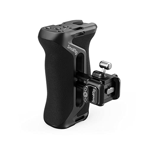 SmallRig Snap-On NATO Side Handle, Quick Lock Design, Up/Down Adjustable, Built-in Cold Shoe Mount, 1/4''-20 Thread Hole, Wrist Strap Hole - 4017 - style: Snap-On NATO Side Handle