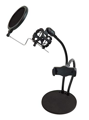 Technical Pro Conference Room/Work From Home/Office Desk Stand+Phone/Mic Holder