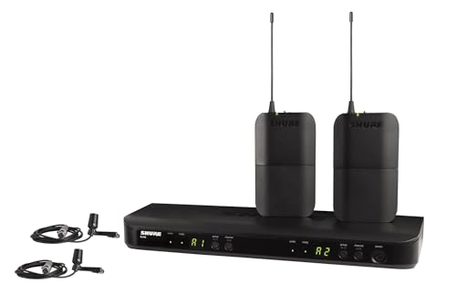 Shure BLX188/CVL Dual Lavalier Audio System H11 Band (572–596 MHz) – BLX88 Dual Receiver, (2) BLX1 Bodypacks & (2) CVL Cardioid Lavalier Mics, Up to 14 Hr Battery, 300 ft Range - style: H11 Band (572-596 MHz)