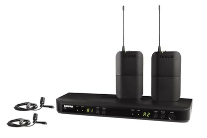 Shure BLX188/CVL Dual Lavalier Audio System H9 Band (512–542 MHz) – BLX88 Dual Receiver, (2) BLX1 Bodypacks & (2) CVL Cardioid Lavalier Mics, Up to 14 Hr Battery, 300 ft Range - style: H9: 512-542 MHz