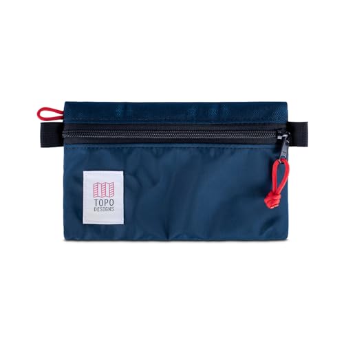 Topo Designs Accessory Bags, Travel Organizer Accessories for Smaller Items, Durable Storage Pouch, 3 Sizes, Fully Lined Pack Cloth (Small, Navy/Navy) - color: Navy/Navy, size: Small