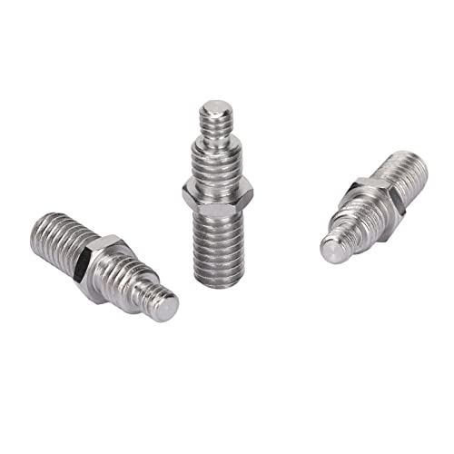 KIMISS 3Pcs 3/8 to 1/4in Male Threaded Screw Adapter Camera Tripod Mount Double Sided Standard Mounting Camera Screw Adapter Thread Camera Tripod Conversion Tripod Screw for Tripod PTZ