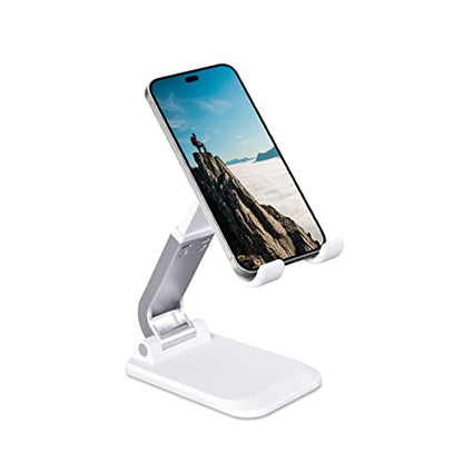 Aotedor Adjustable Desk Phone Stand, Ergonomic Design, Portable, Hands Free, Compatible with iPhone and Samsung