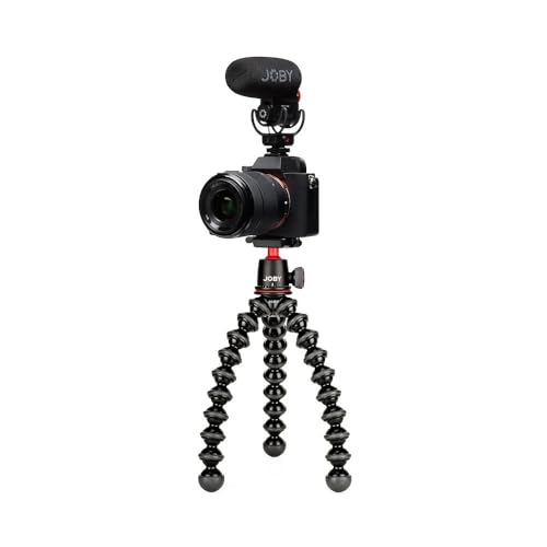 JOBY Real Time Vlogger Kit, GorillaPod Camera Vlogging (3K Flexible Tripod, On-Camera Wavo Plus Microphone, TRR Cables), Vlog-Kit, Youtuber and Experienced Content Creator System