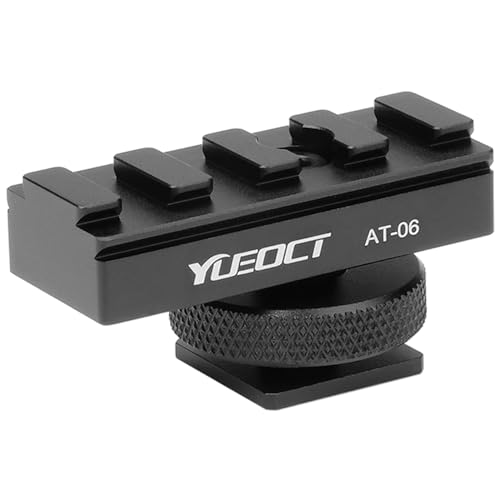 2in1 Finder Mounting Adapter 11mm 20-21mm Picatinny Dovetail Rail w 1/4" Hole for Finderscope Guide Scope Red Dot Reflex Sight Mount DSLR Camera Hotshoe Coldshoe Hot Cold Shoe (Updated Version)