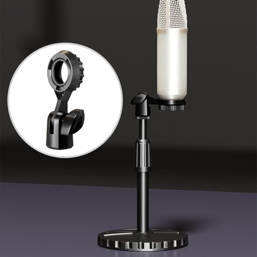 Metal Microphone Clip Microphone Shock Mount Bracket Holder Simple Stand Accessories Use Flexible Angled Desktop Condenser Mic Stand - color: With conversion B