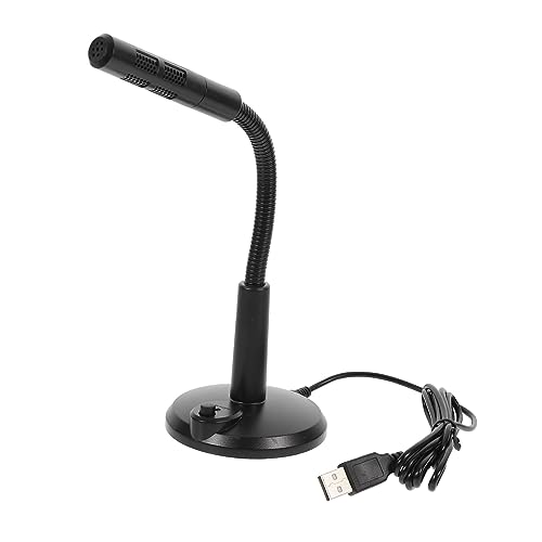 HOMSFOU USB Microphone Desktop Microphone for Computer and Laptop Adjustable Angle Mic with Stable Pedestal for Game Voice Chat Live Streaming Podcasting Computer Accessory