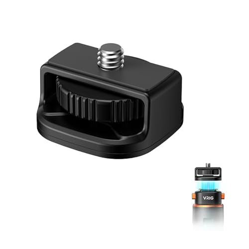 VRIG Claw Mini Quick Release Plate Tripod QR Camera Mount Adapter, Quick Setup Kit with 1/4'' Screw - size: 1/4 top cover