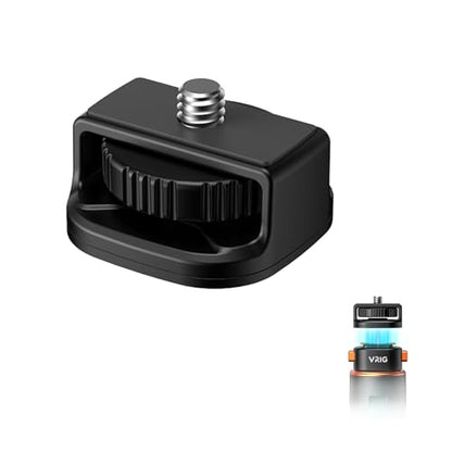 VRIG Claw Mini Quick Release Plate Tripod QR Camera Mount Adapter, Quick Setup Kit with 1/4'' Screw - size: 1/4 top cover