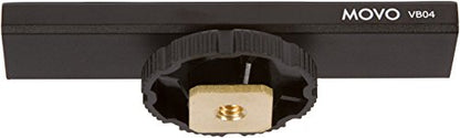 Movo VB04 Cold Shoe Extension - Accessory Shoe Rail Camera Bracket for Lights, Monitors, Microphones and More