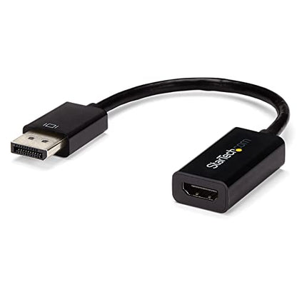 StarTech Active DisplayPort to HDMI Adapter, 4K 30Hz, 7.1 Audio (DP2HD4KS) | DP 1.2 to HDMI, 3840 x 2160, 1920 x 1200, HDCP, DPCP, Non-latching DP, 7.1ch audio, Non-latching connector, Dongle - size: 4K30Hz, style: 4K HDMI