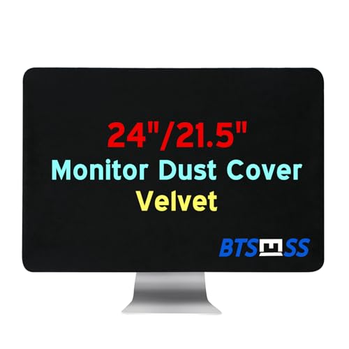 21.5" 22" 23" 24" Computer Monitor Dust Cover,Black Screen Protective Sleeve Compatible with iMac 21.5-24 Inch Desktop Computer, Anti-Static Dustproof LCD/LED/HD Panel Case,Velvet