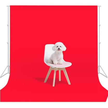 Red Photo Backdrop for Photoshoot Background Photography 5x7ft | Polyester, Seasonal Professional, Party Fashion Studio, Streaming Video Shooting - color: Red, size: 5X7 FT