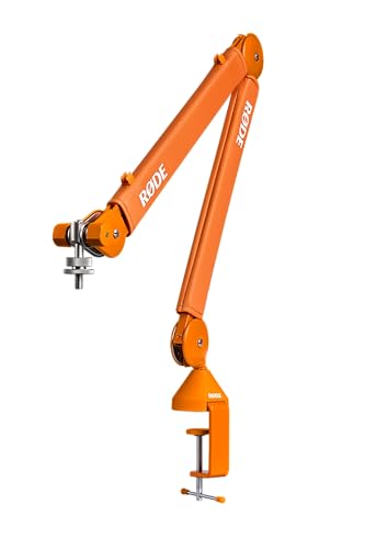 RØDE PSA1+ Professional Studio Arm with Spring Damping and Cable Management (Orange) | Parallelogram Arm with Damped Springs, Internal USB and Xlr Routing, Supports 94g-1.2kg, Clamp - color: Orange