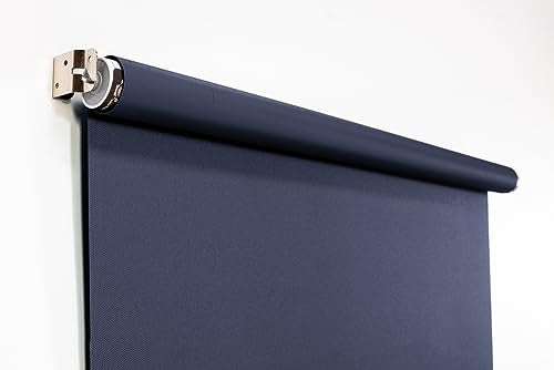 Small Spring-Powered Roll-Up/Pull-Down Background ID Photos (Charcoal Grey) - color: Charcoal Grey