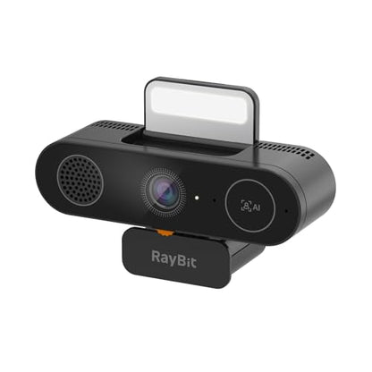 5-in-1 Design 4K Webcam with Speaker and Microphone, Built-in Light, Privacy Cover, AI Auto-Framing Cam, Computer USB C Web Camera for PC, Desktop, Laptop, Mac, Streaming, Video Conference