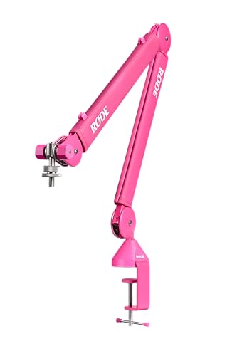 RØDE PSA1+ Professional Studio Arm with Spring Damping and Cable Management (Pink) | Parallelogram Spring Arm, Silent, Fully-Damped Springs, Supports 94g-1.2kg, Integrated USB and Xlr Cable Management - color: Pink