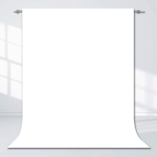 White Portrait Backdrop for Photography,Photobooth Professional Photo Backdrop Curtain,Solid Color Backdrop for Photography 5x7FT - color: White, size: 5x7FT