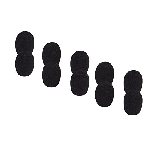 Sunmns 10 Pack Mini Small Size Lapel Headset Microphone Windscreen Foam Cover, Black