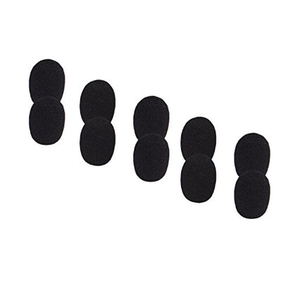 Sunmns 10 Pack Mini Small Size Lapel Headset Microphone Windscreen Foam Cover, Black
