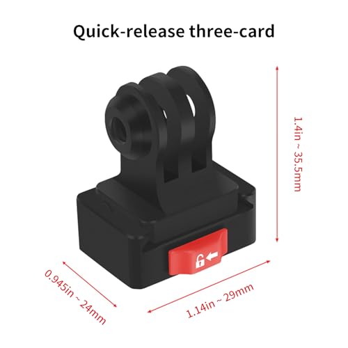Quick Release Plate Mount Adapter,Easy Setup with 1/4" Screw Tripod Mount Adapter for Go Pro/DJI/Insta360/Sony ZV-1F/Canon G7X Mark III for Tripod/Monopod/Slider (MR63015) - style: MR63015