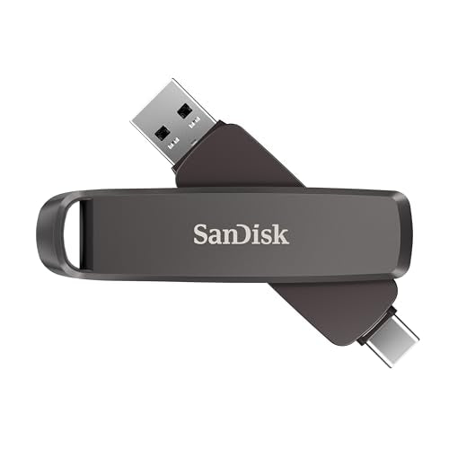 SANDISK 2TB Extreme PRO Dual Drive- Up to 1,000MB/s, USB Type-C, and USB Type-A, High-Performance Flash Drive - SDDDE1-2T00-G46 - size: 2TB